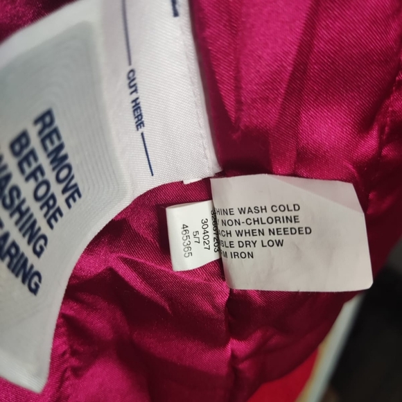 Women’s Vibrant Red Corduroy Double Breasted Jacket Sz L Insulated Lining Coat - Picture 16 of 16